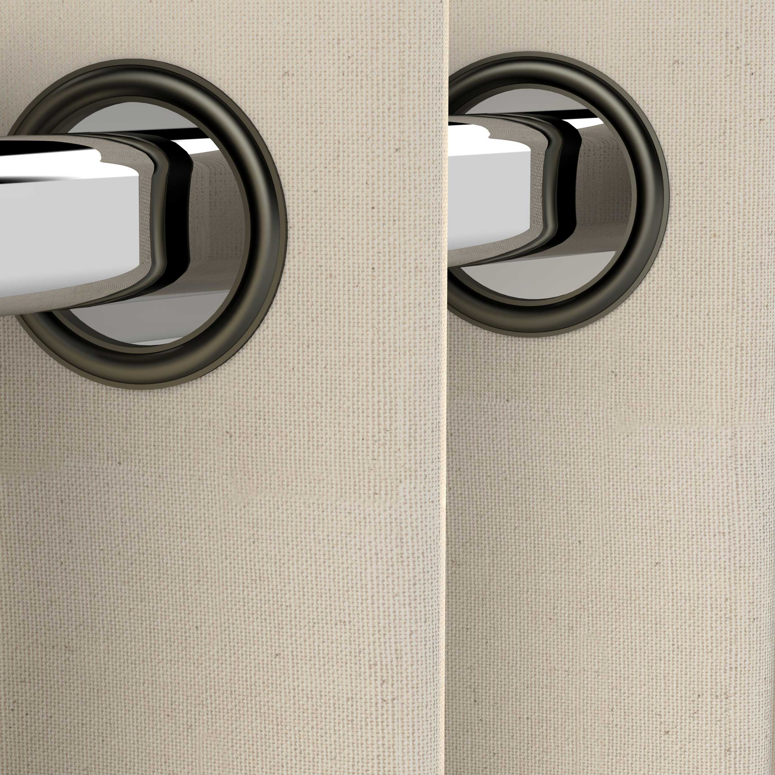 Armoire Spike 112/185cm avec rideau - chêne/écru - Image 6