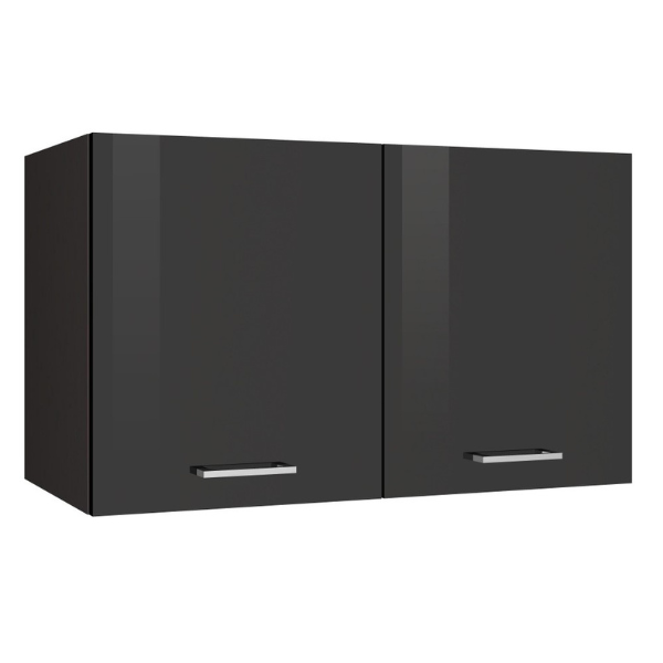 Armoire suspendue Ragnar 100cm avec 2 portes - anthracite brillant