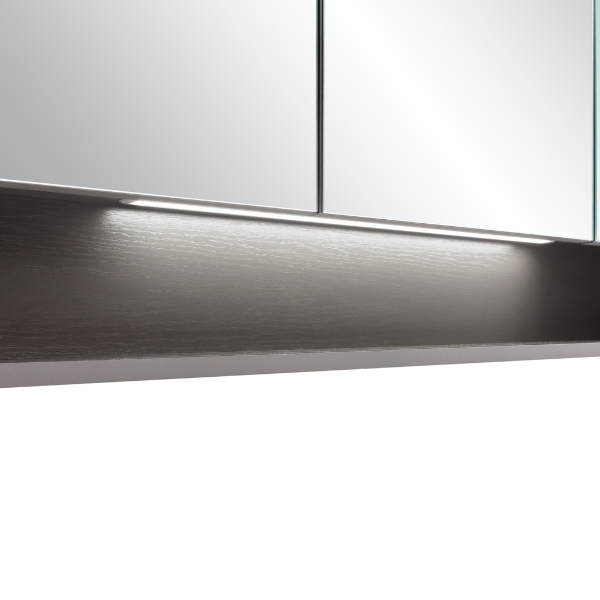 Armoire toilette Karan 100cm 3 portes avec éclairage - anthracite - Image 9