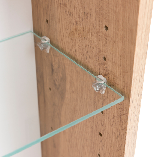 Armoire toilette Karan 100cm 3 portes avec éclairage - chêne - Image 7