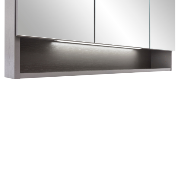 Armoire toilette Karan 120cm 3 portes avec éclairage - anthracite - Image 10