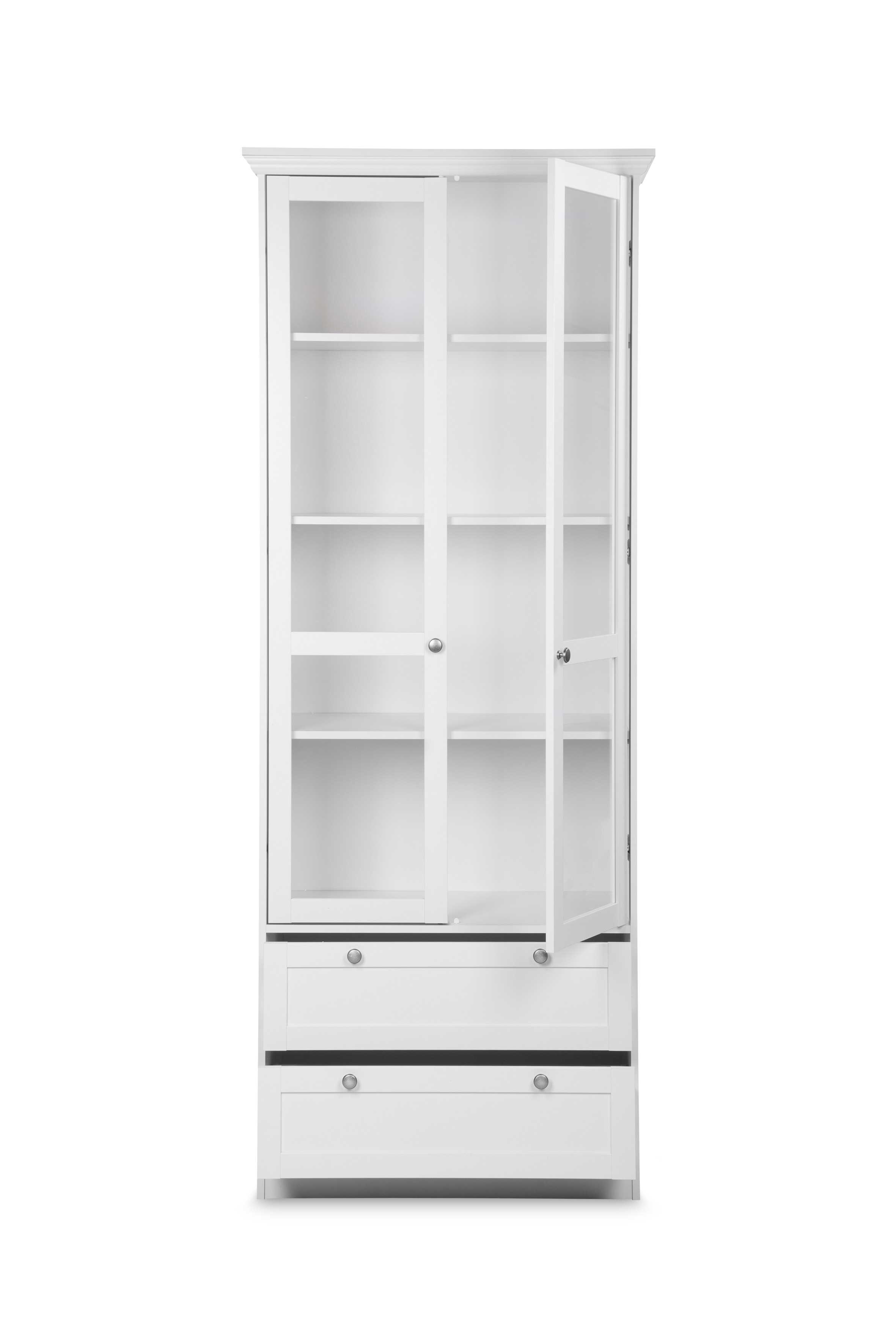 Armoire vitrée Landwood esprit campagne - blanc - Image 6