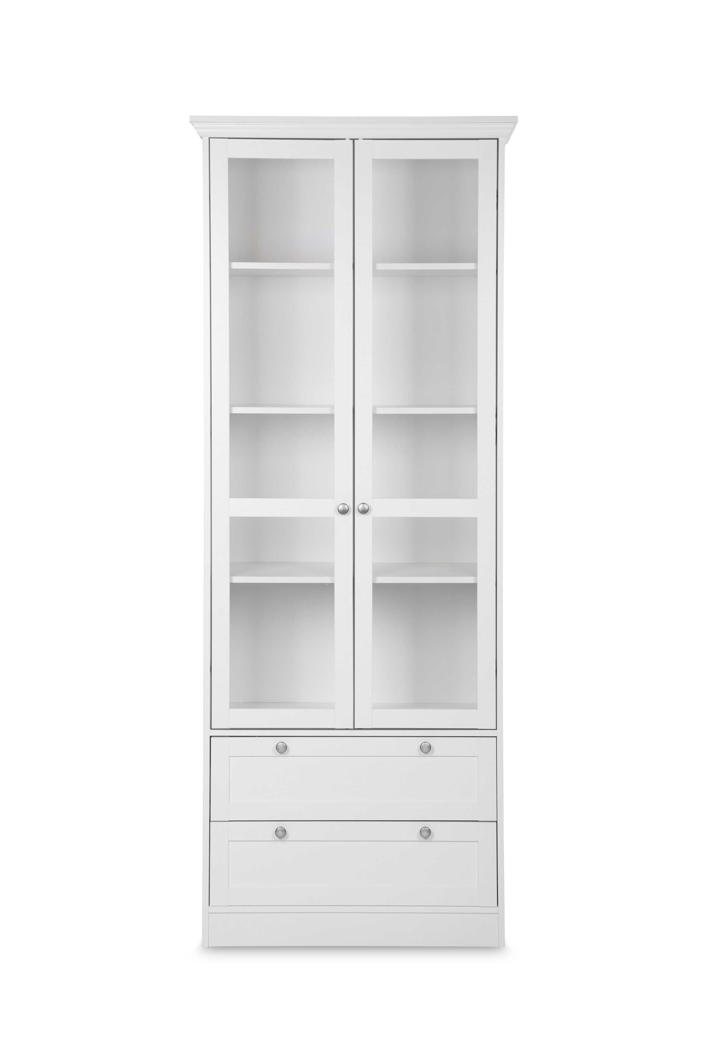 Armoire vitrée Landwood esprit campagne - blanc - Image 7
