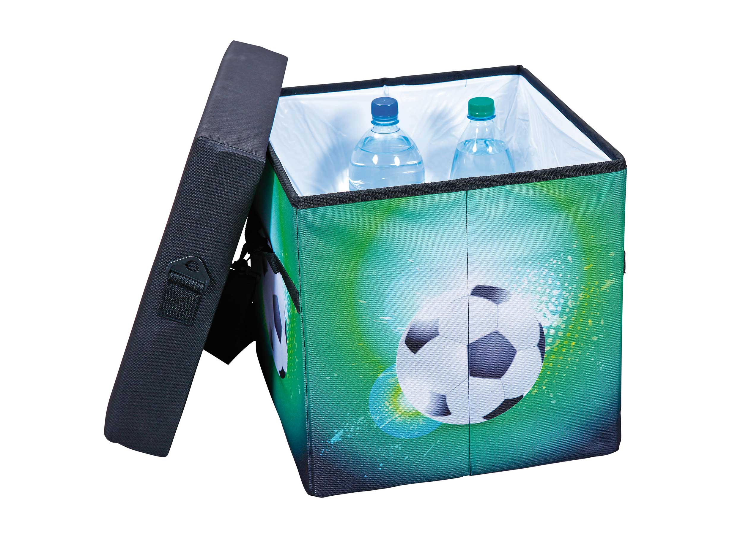 Bac rangement pliable Football - noir/vert - Image 2