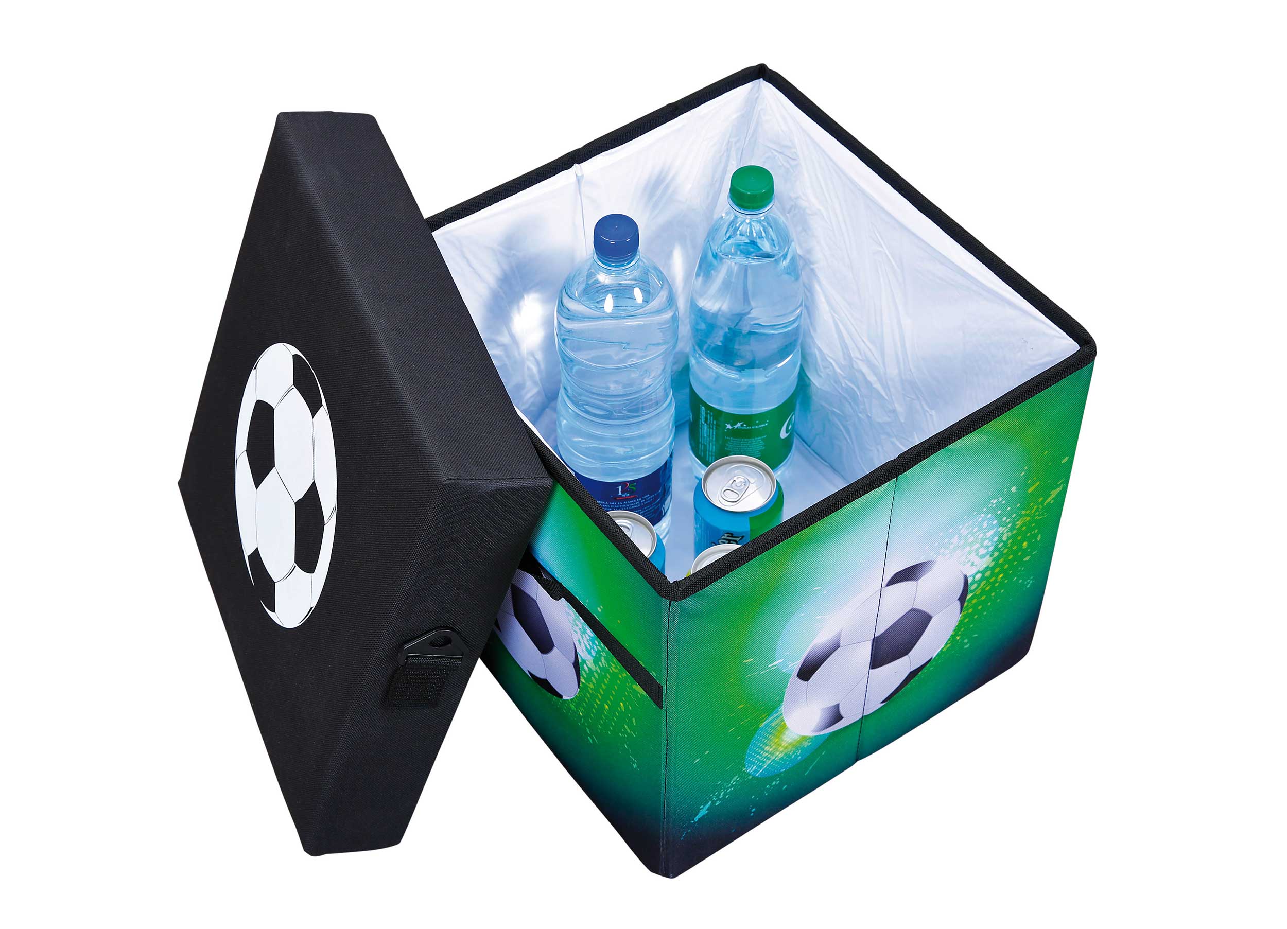 Bac rangement pliable Football - noir/vert - Image 8