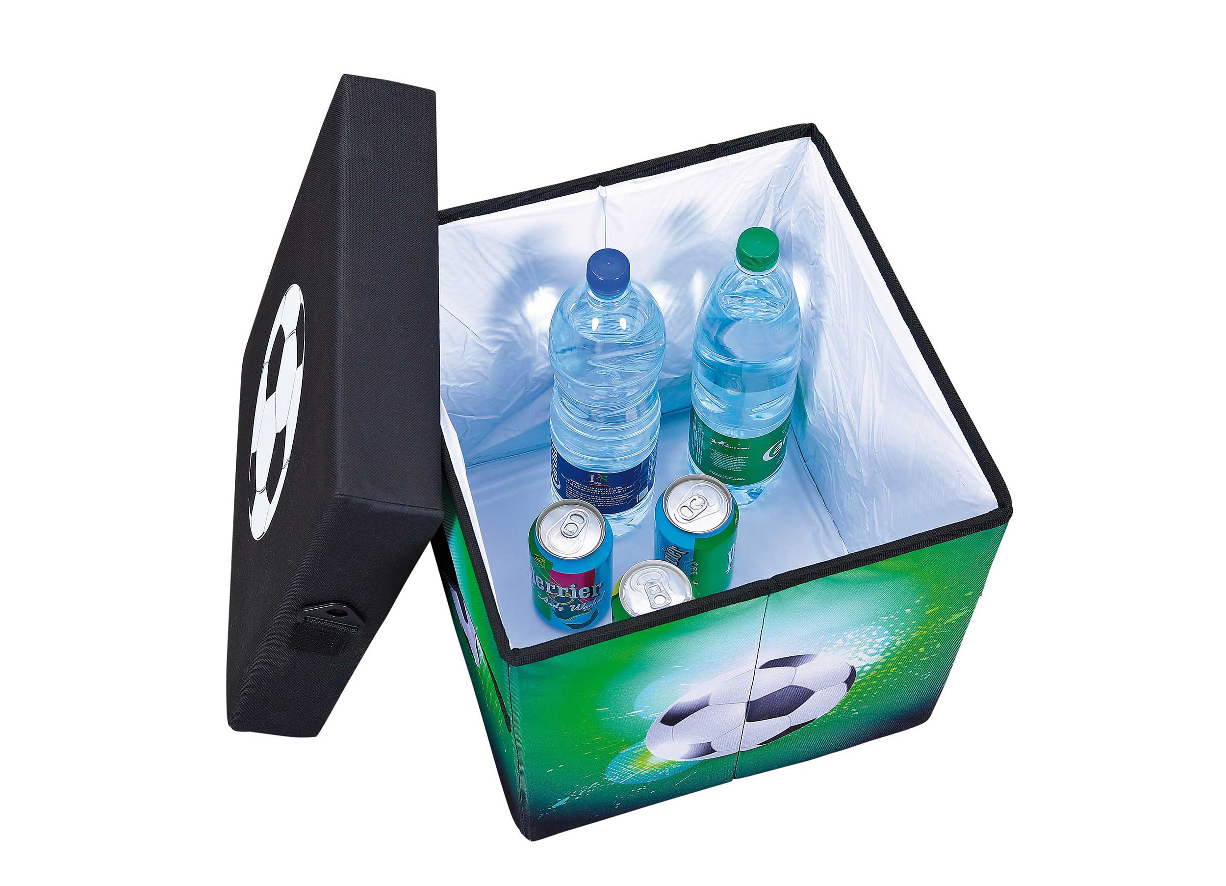 Bac rangement pliable Football - noir/vert - Image 9