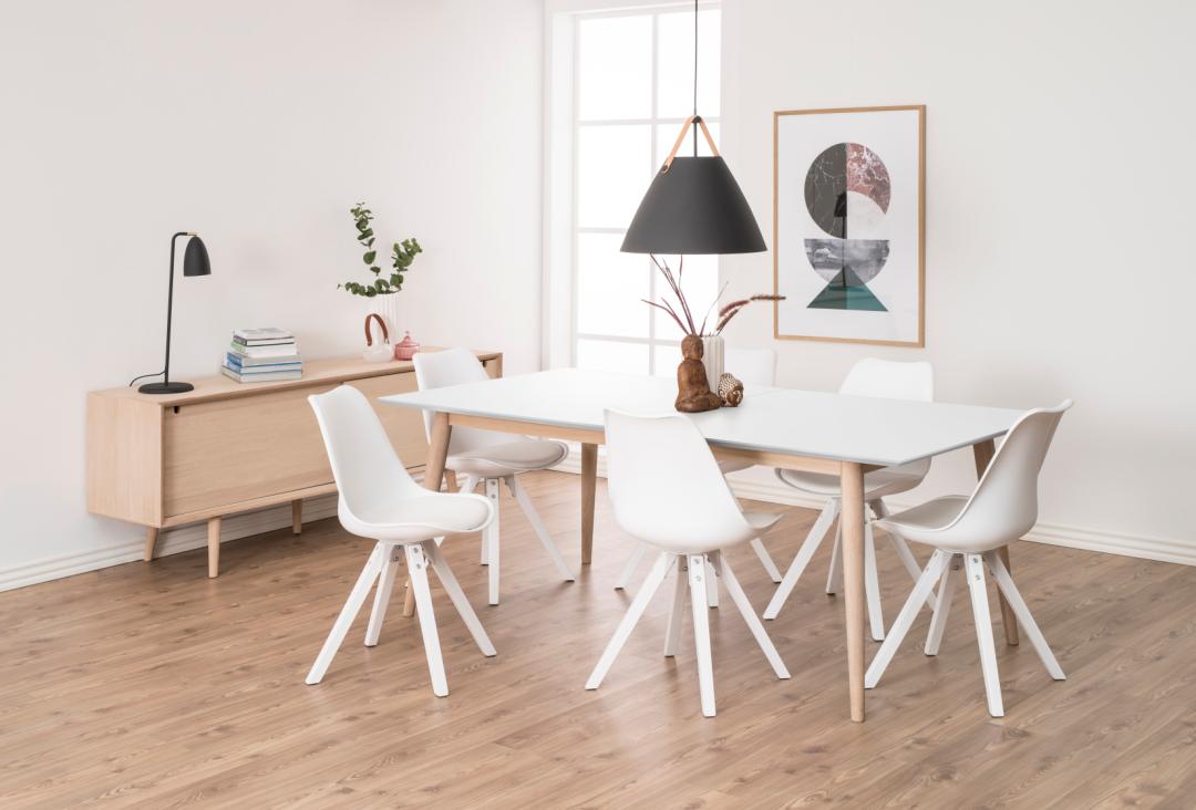 Bahut Cedro 180cm, 2 portes & 5 tiroirs - chêne blanc - Image 3