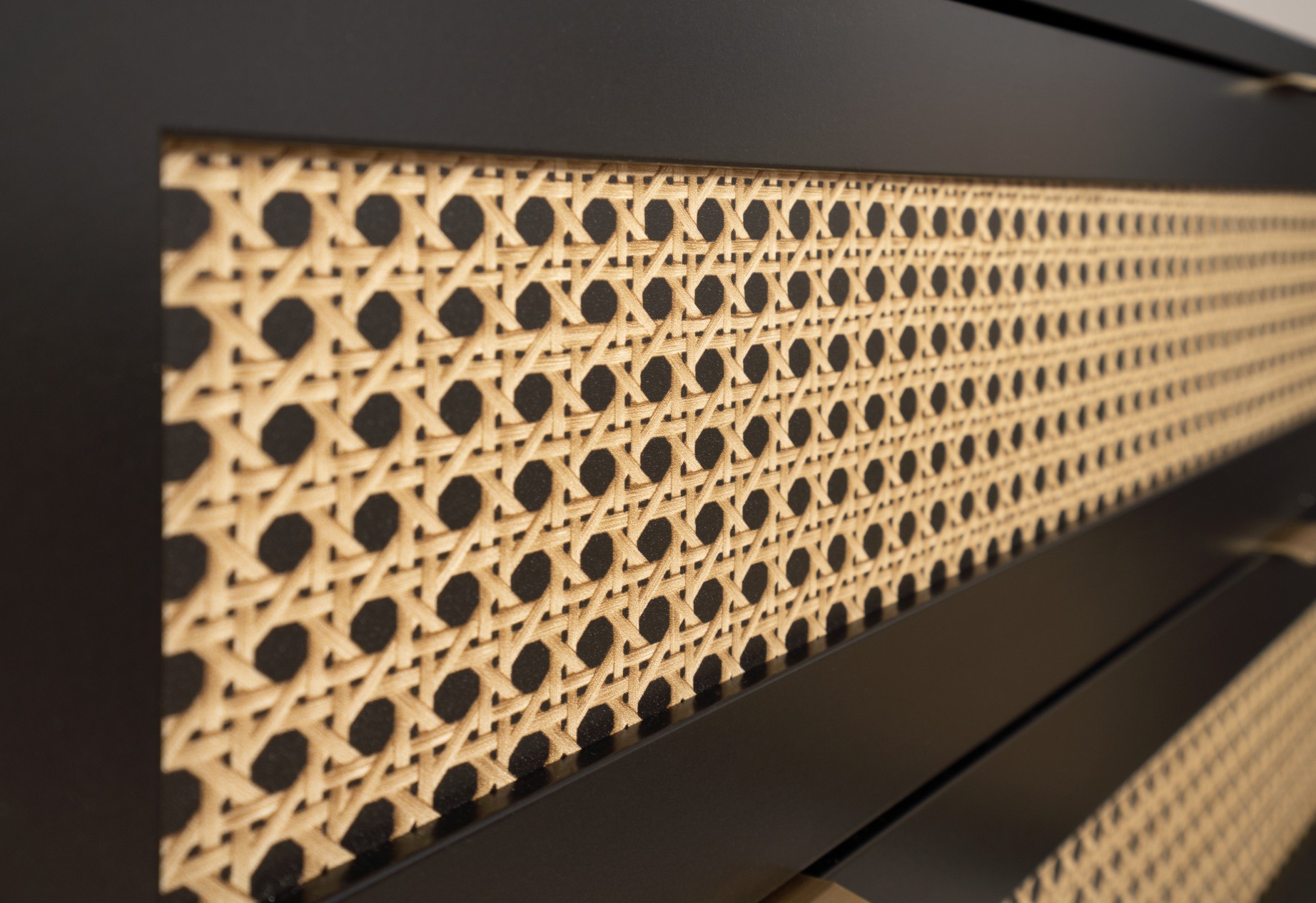 Bahut Daka 150cm 3 portes - noir/beige - Image 2