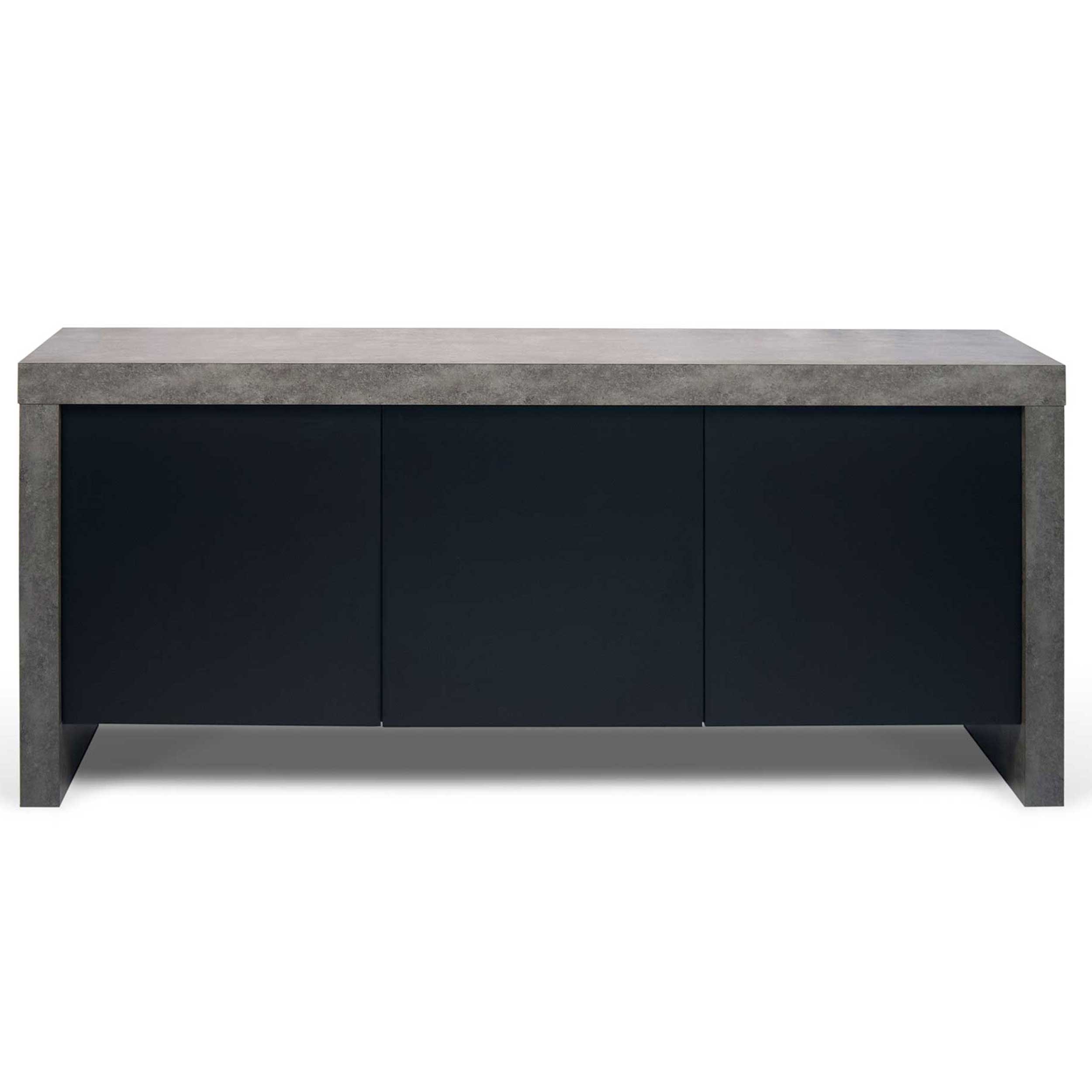 Bahut Kobe 188cm - béton/noir - Image 3