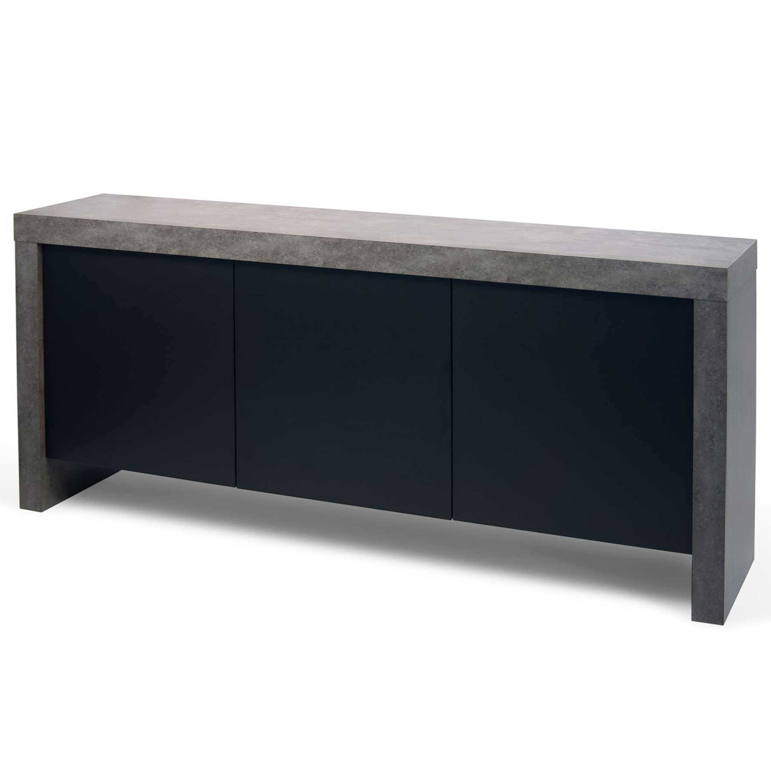 Bahut Kobe 188cm - béton/noir - Image 4