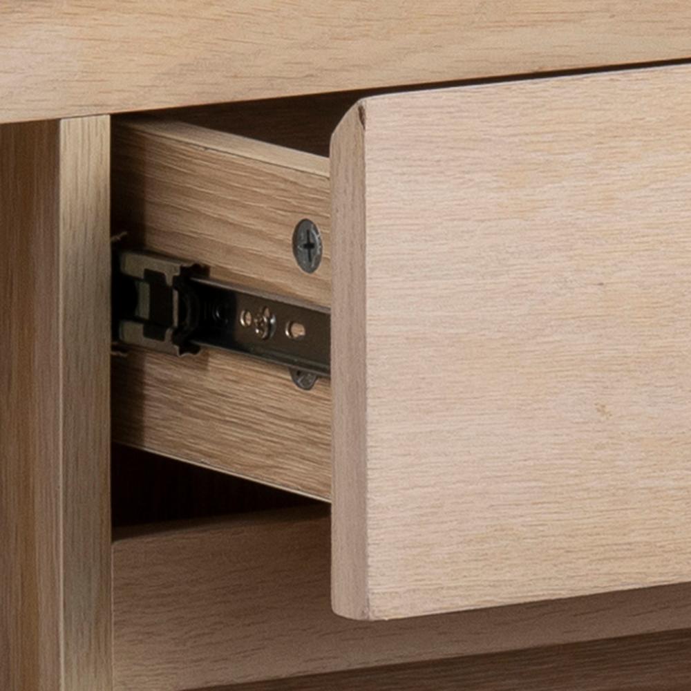 Bahut Nalini 150cm, 2 portes & 3 tiroirs - chêne clair - Image 2