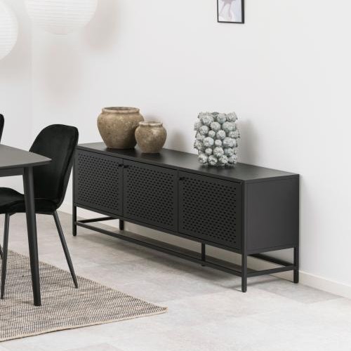 Bahut Nebas 160cm, 3 portes - noir