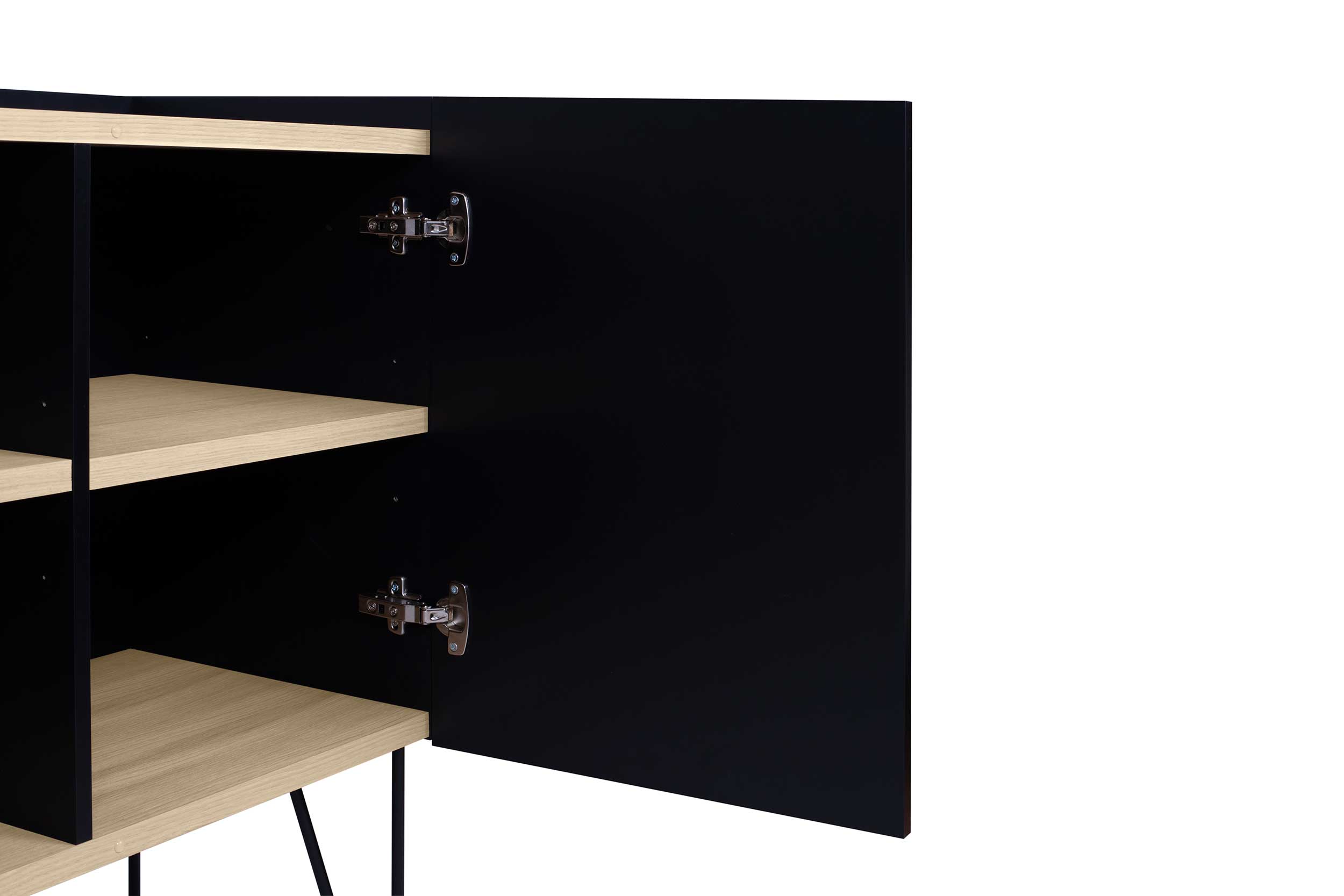 Bahut Nina - chêne/noir - Image 5