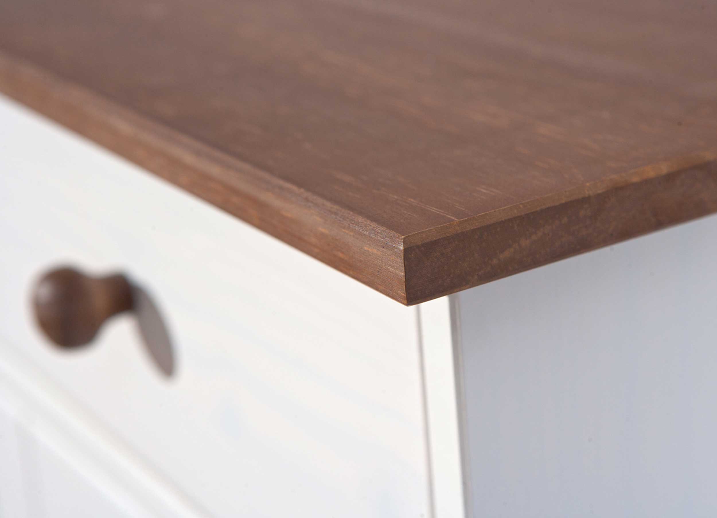 Bahut Westerland 3 portes campagne - blanc/brun - Image 4