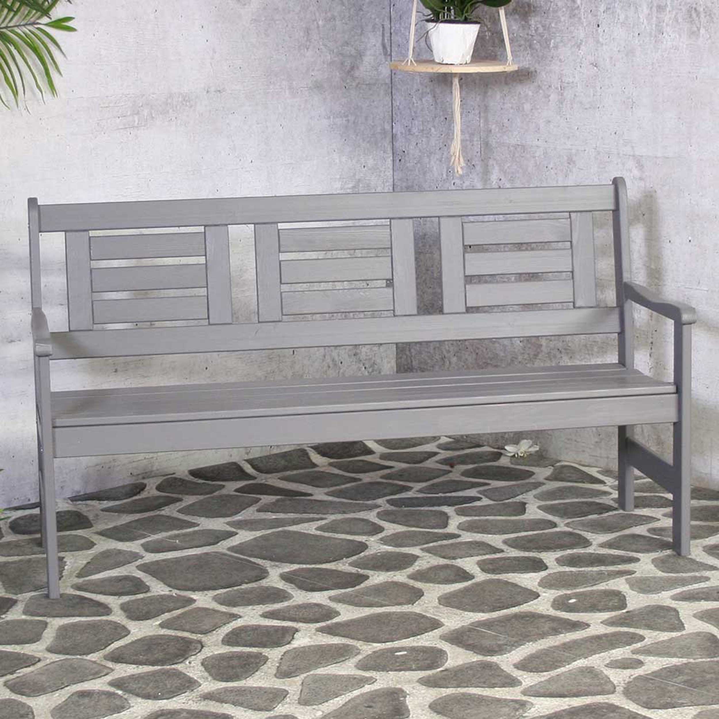 Banc de jardin 3 places Calais - gris