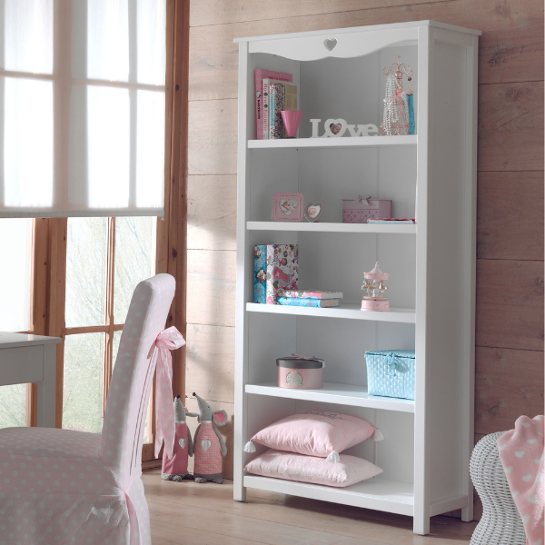 Bibliothèque Amori 90cm - blanc - Image 4