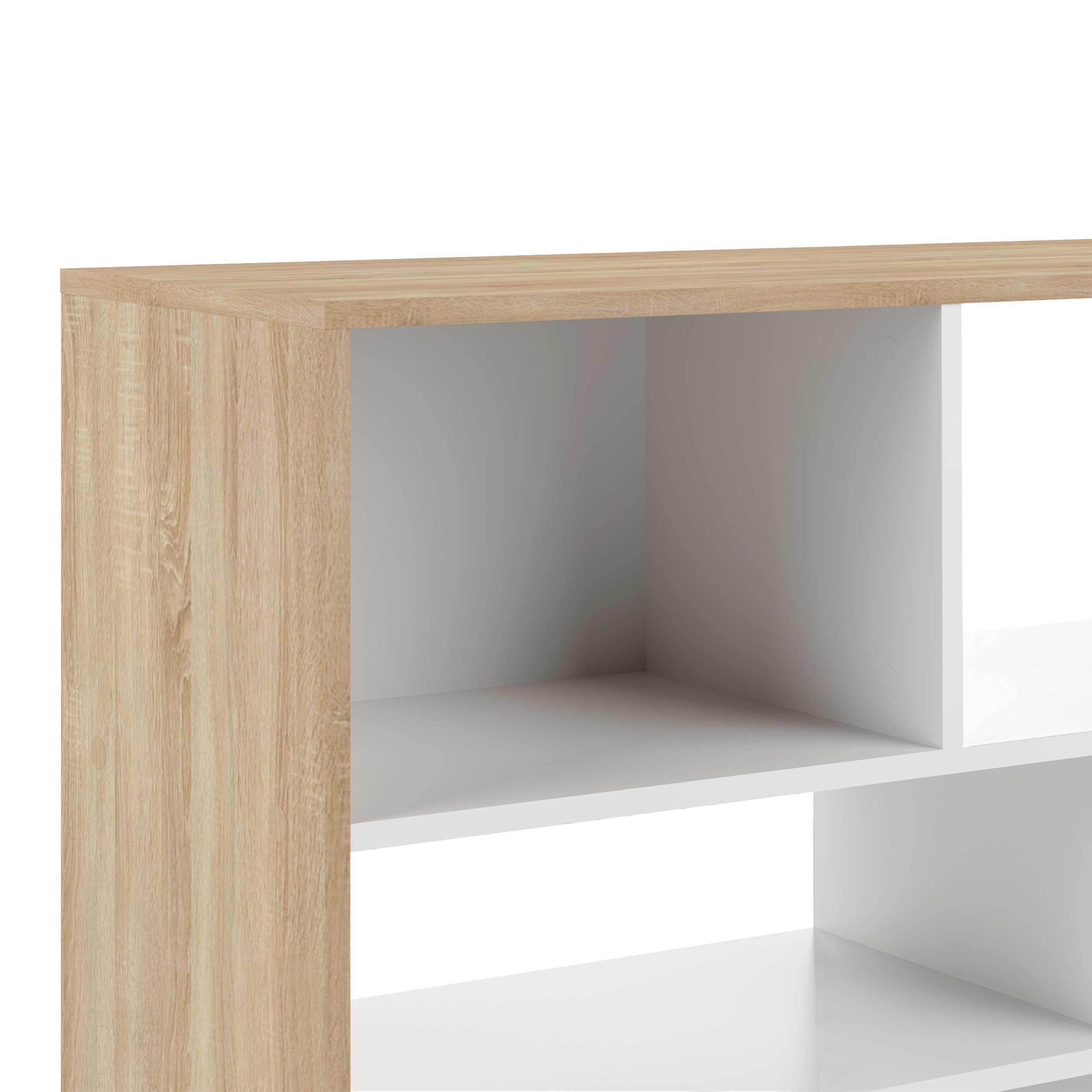 Bibliothèque Bangkok - chêne/blanc - Image 4