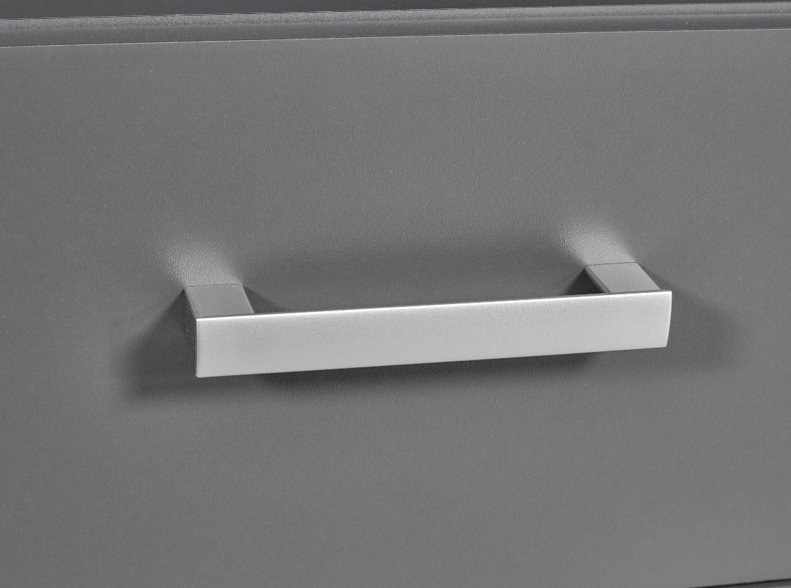 Bibliothèque Eden 81cm 4 tiroirs - gris graphite - Image 3