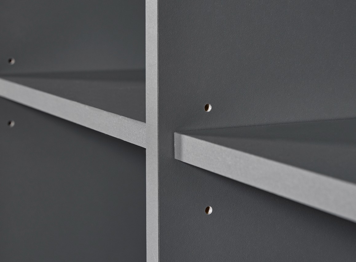 Bibliothèque Eden 81cm 4 tiroirs - gris graphite - Image 4