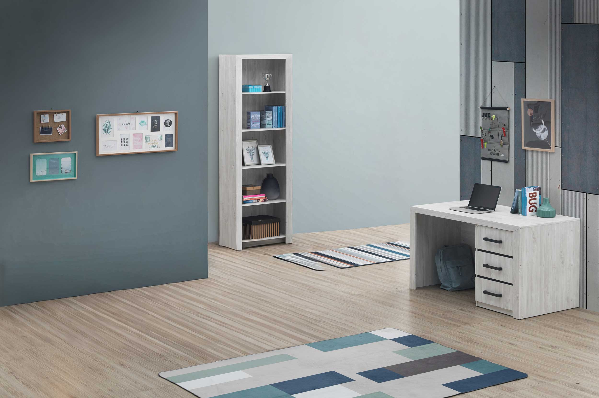 Bibliothèque Elvira 70cm - chêne blanc - Image 5