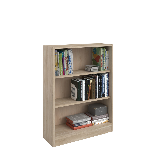 Bibliothèque Hobby 104 cm-2 étagères-chêne