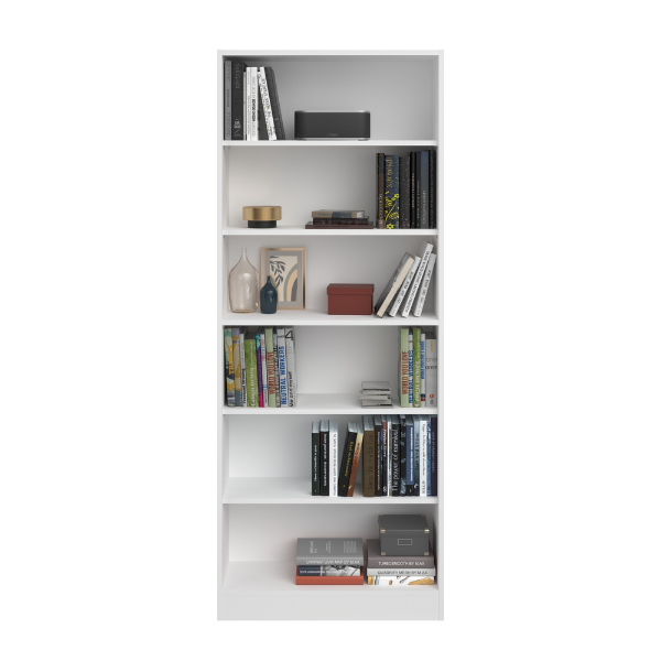 Bibliothèque Hobby 198cm-5 étagères-blanc - Image 4