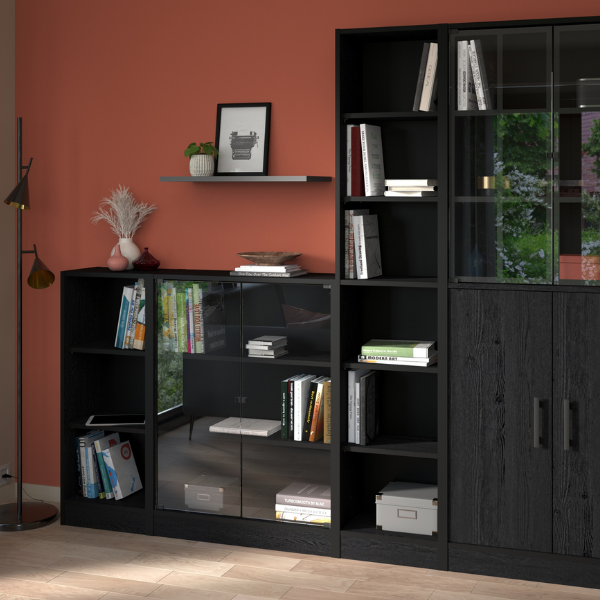 Bibliothèque Hobby 41 cm de longueur-5 étagères-noir - Image 5