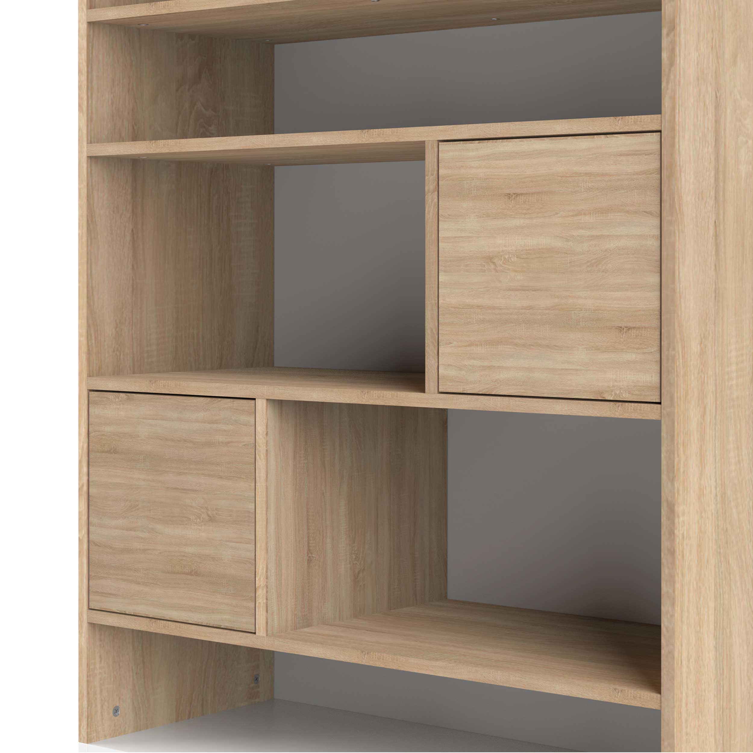 Bibliothèque Horizon grande - chêne/blanc - Image 2