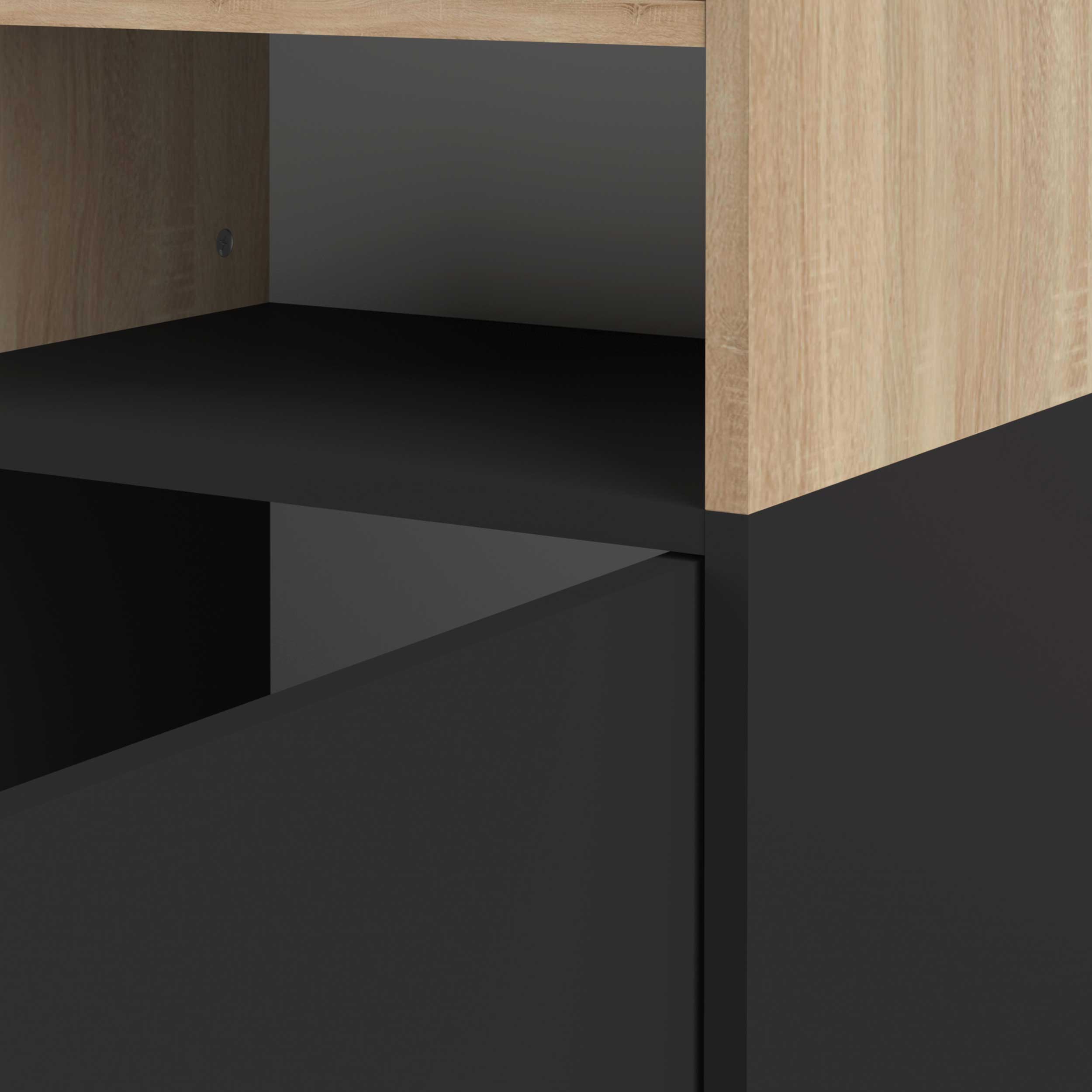 Bibliothèque Horizon petite - chêne/noir - Image 7