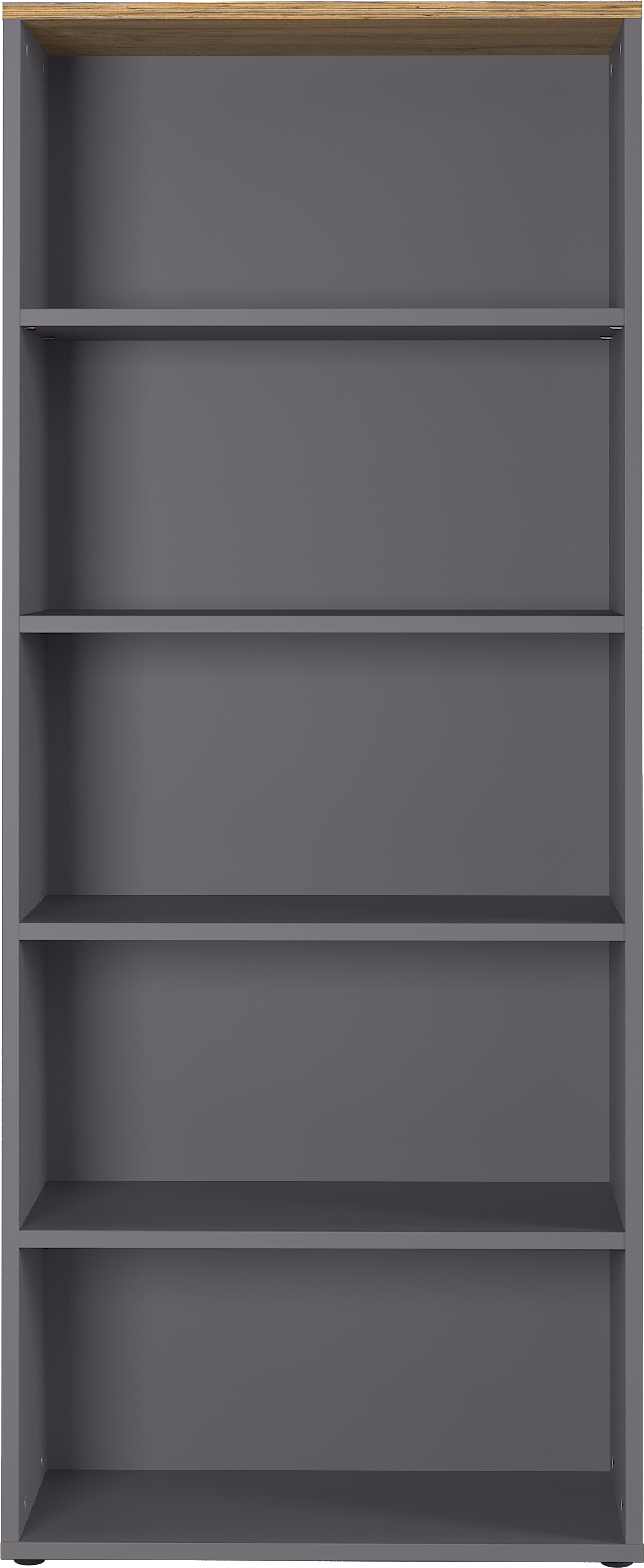 Bibliothèque Osmond 80cm - graphite/chêne - Image 5