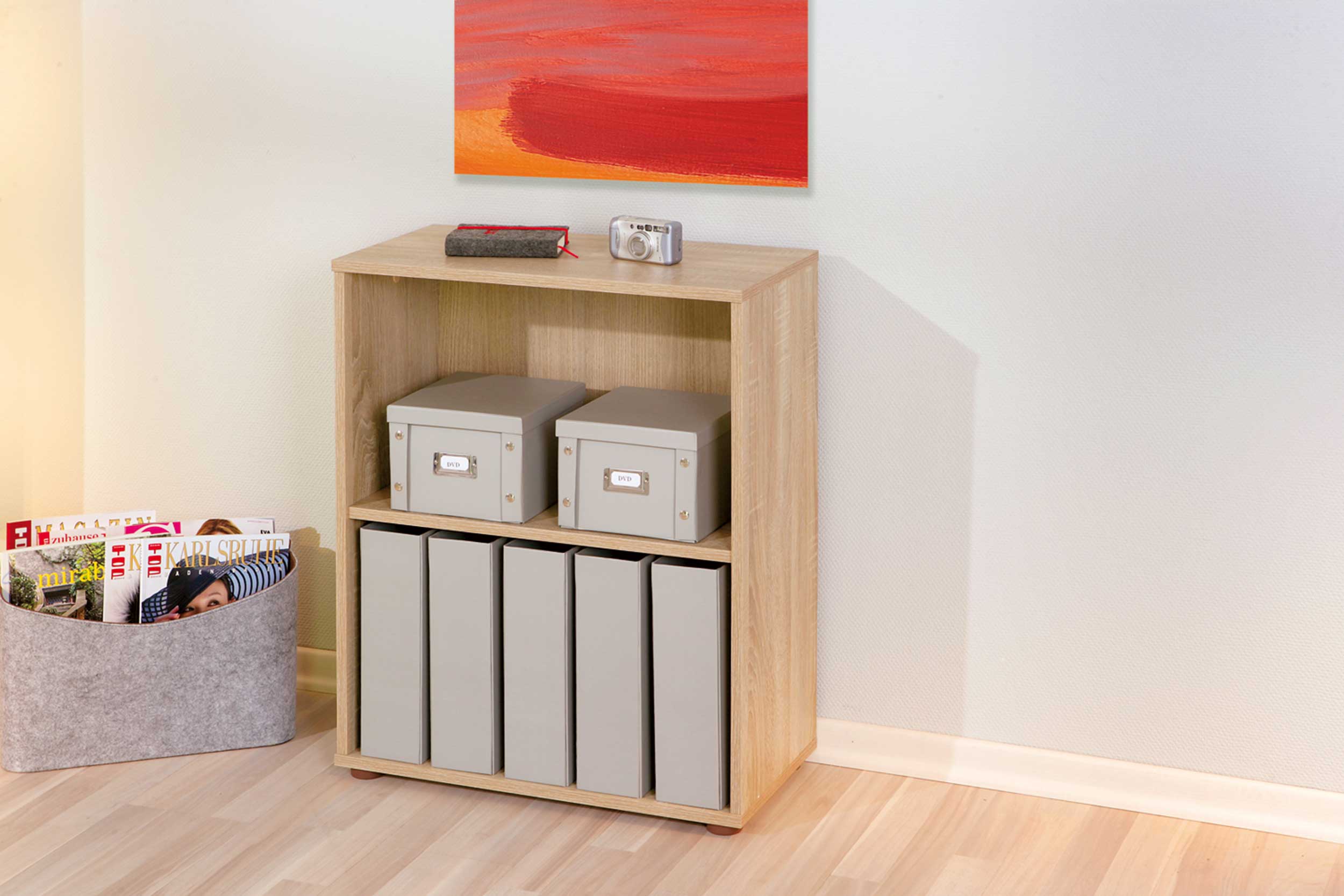 Bibliothèque Parini 2 compartiments - chêne - Image 5