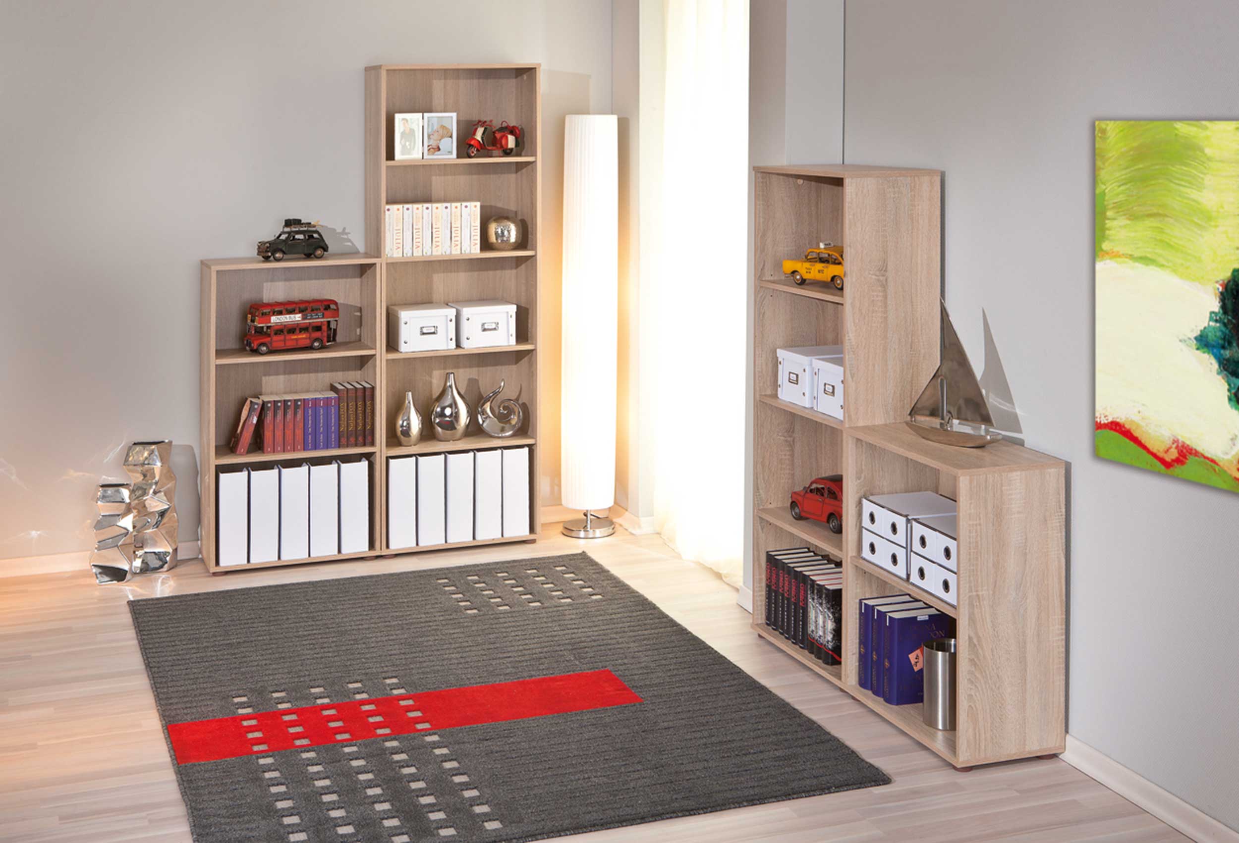 Bibliothèque Parini 2 compartiments - chêne - Image 7