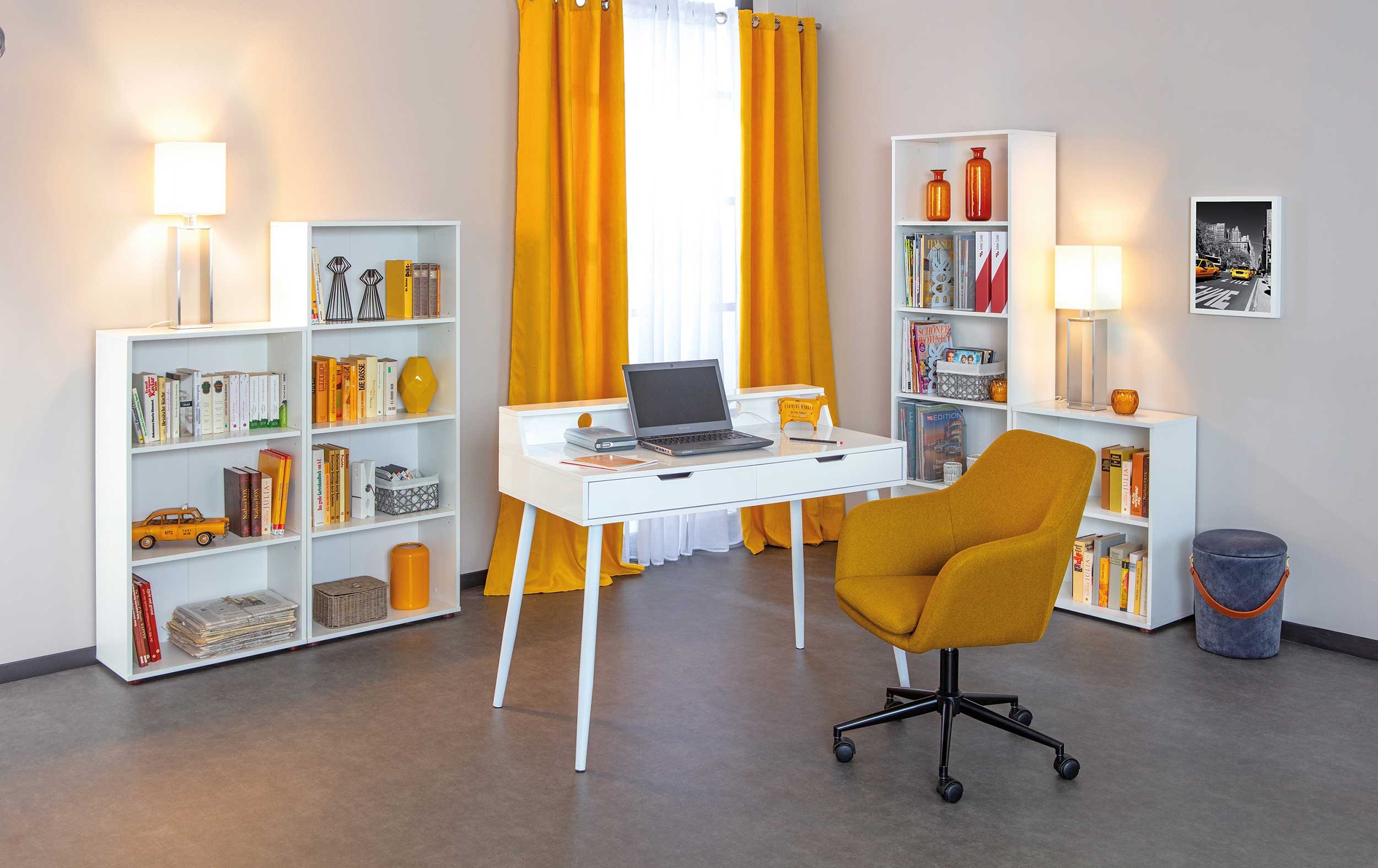 Bibliothèque Parini 4 compartiments - blanc - Image 6