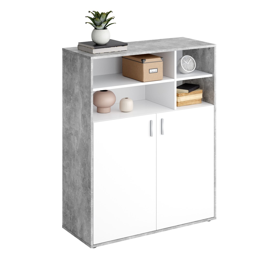 Bibliothèque Pjotr - béton/blanc