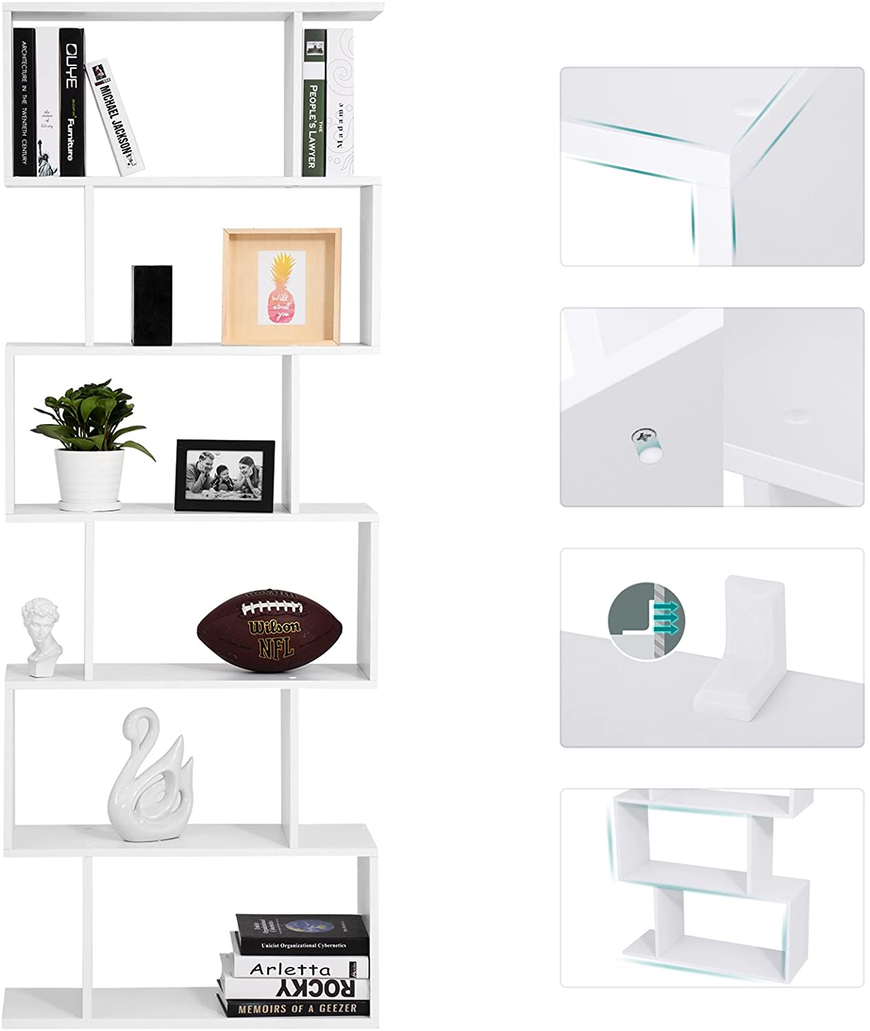 Bibliothèque Sybren 6 niches - blanc - Image 2