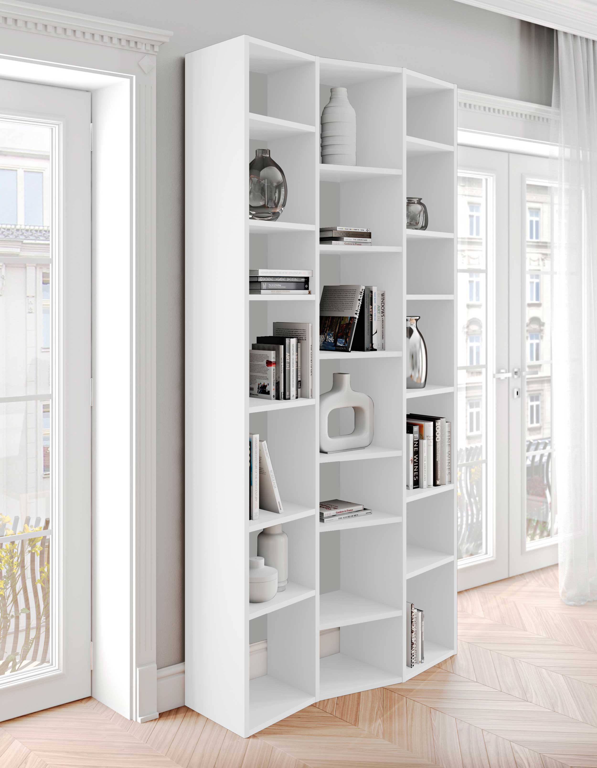 Bibliothèque Varna modèle 7 - blanc - Image 2