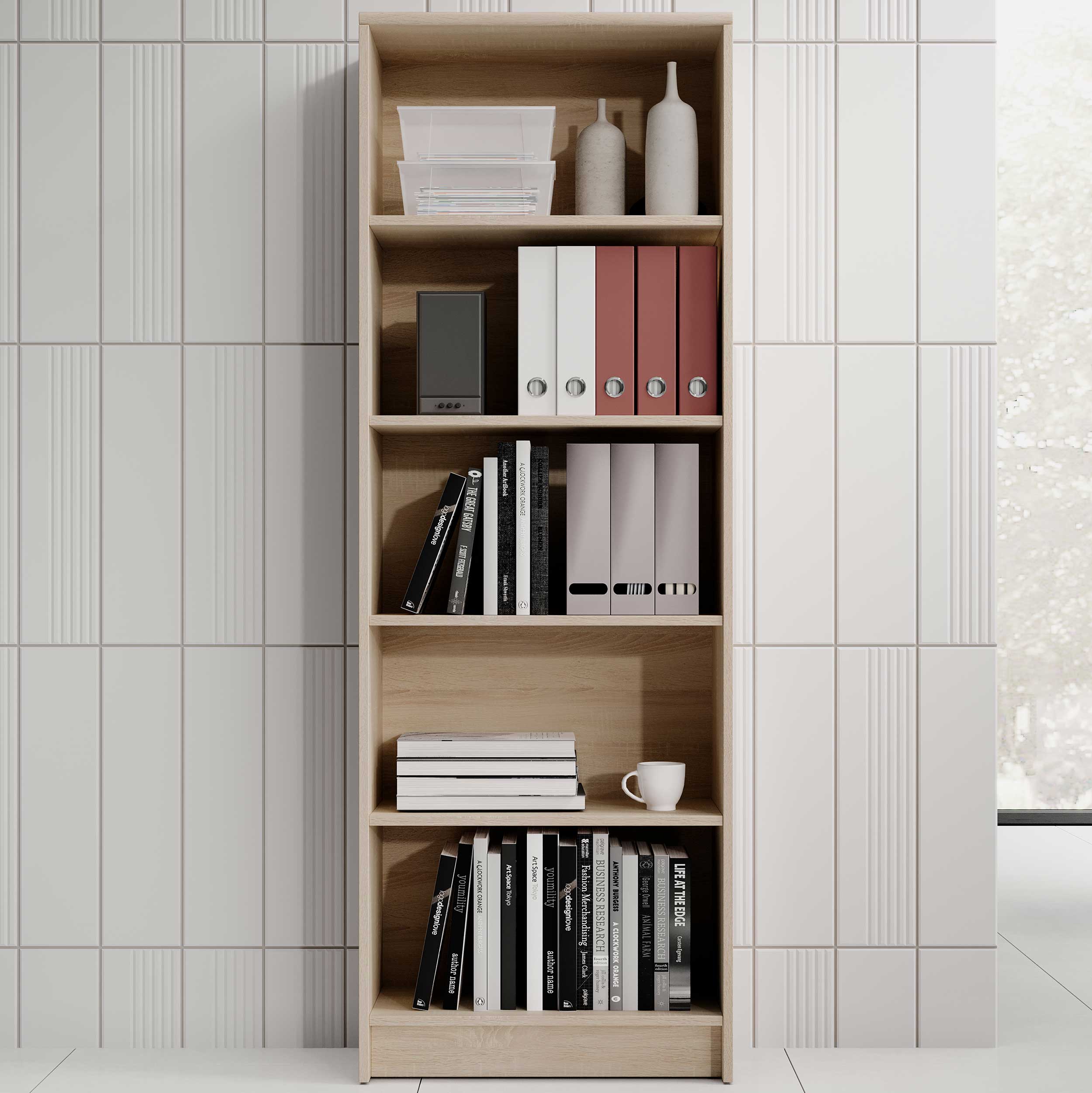 Bibliothèque Viviane 60x172cm - chêne