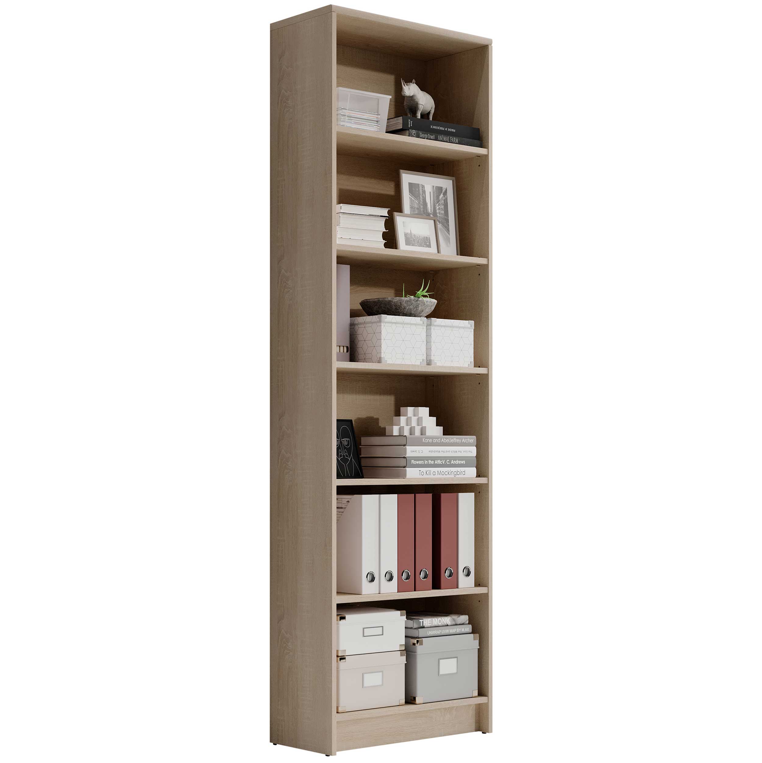 Bibliothèque Viviane 60x202cm - chêne - Image 3