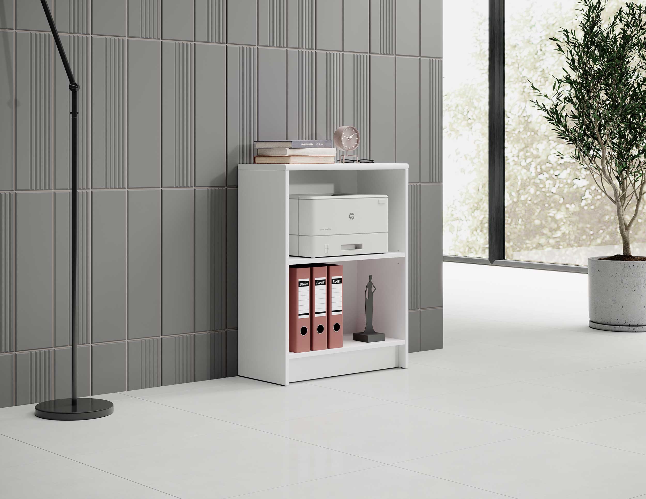 Bibliothèque Viviane 78x60 cm - blanc - Image 5