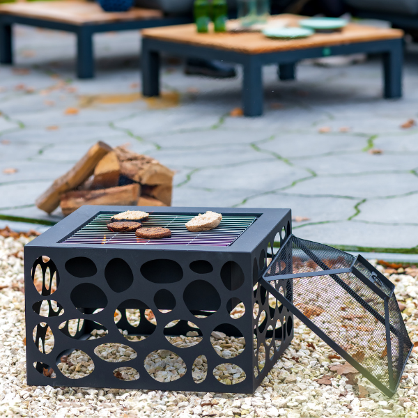 Brasero avec barbecue Majka acier - noir - Image 2