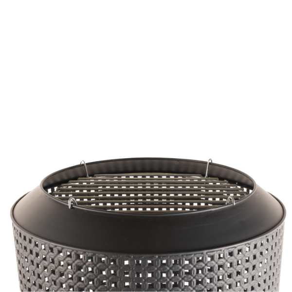 Brasero Cesta 50cm avec barbecue acier - noir - Image 4