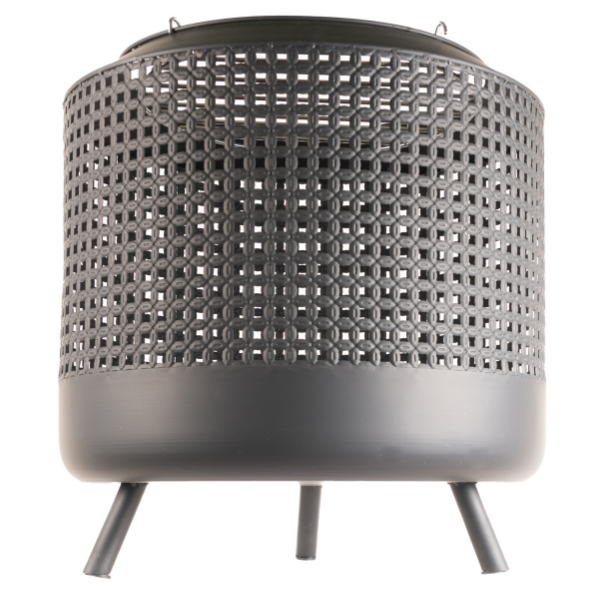 Brasero Cesta 50cm avec barbecue acier - noir - Image 5