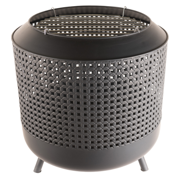 Brasero Cesta 50cm avec barbecue acier - noir - Image 7