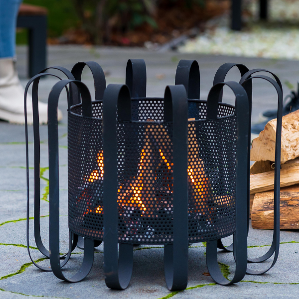 Brasero Custer 55cm acier - noir