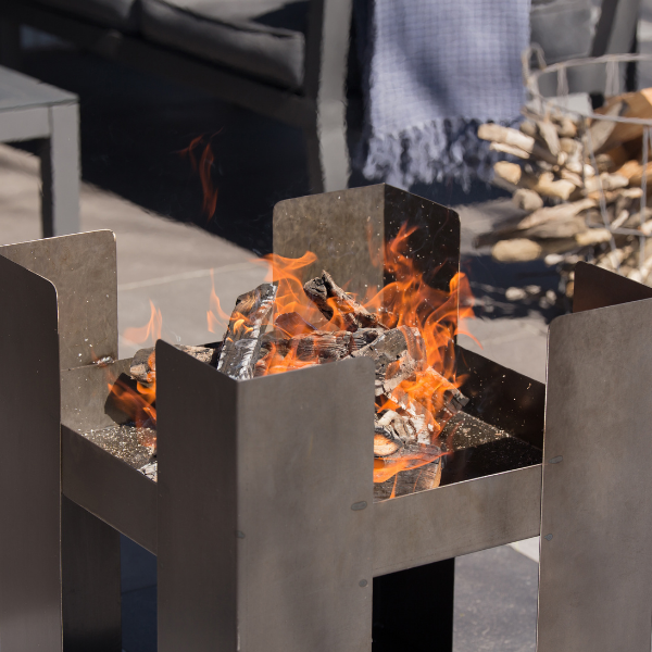 Brasero Hola 50x50x60cm acier - noir - Image 3