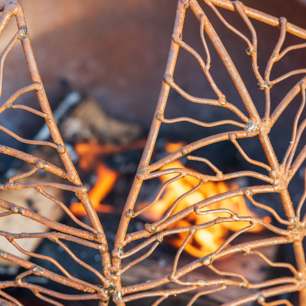 Brasero Leaf 47x53cm acier - rouille - Image 3