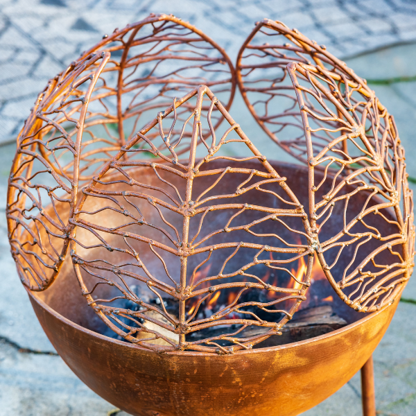 Brasero Leaf 47x53cm acier - rouille - Image 4