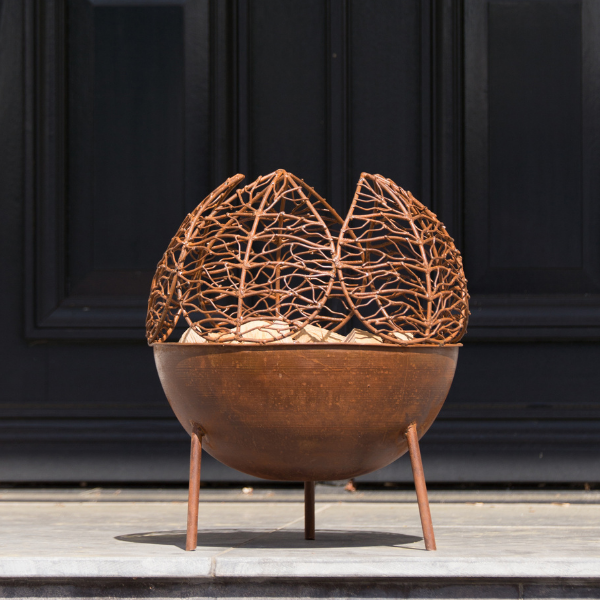 Brasero Leaf 47x53cm acier - rouille - Image 5