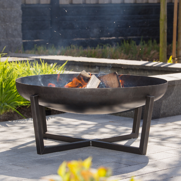 Brasero Tanya 86cm acier - noir