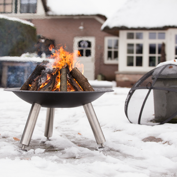 Brasero Tiago 76cm acier et rvs - noir